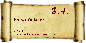 Borka Artemon névjegykártya