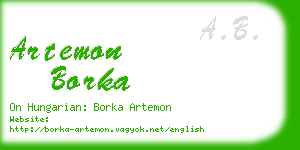 artemon borka business card